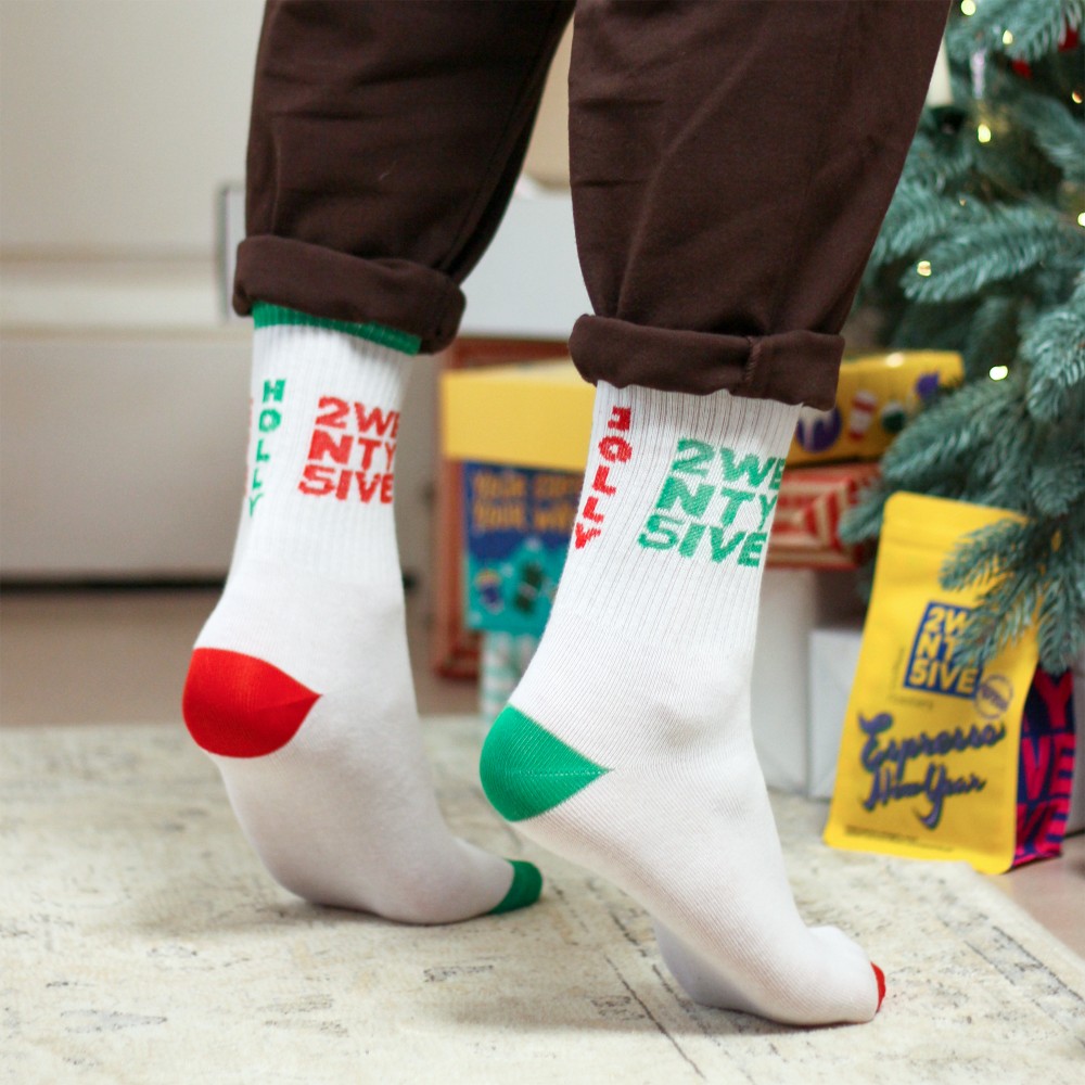 “Holly Jolly” socks