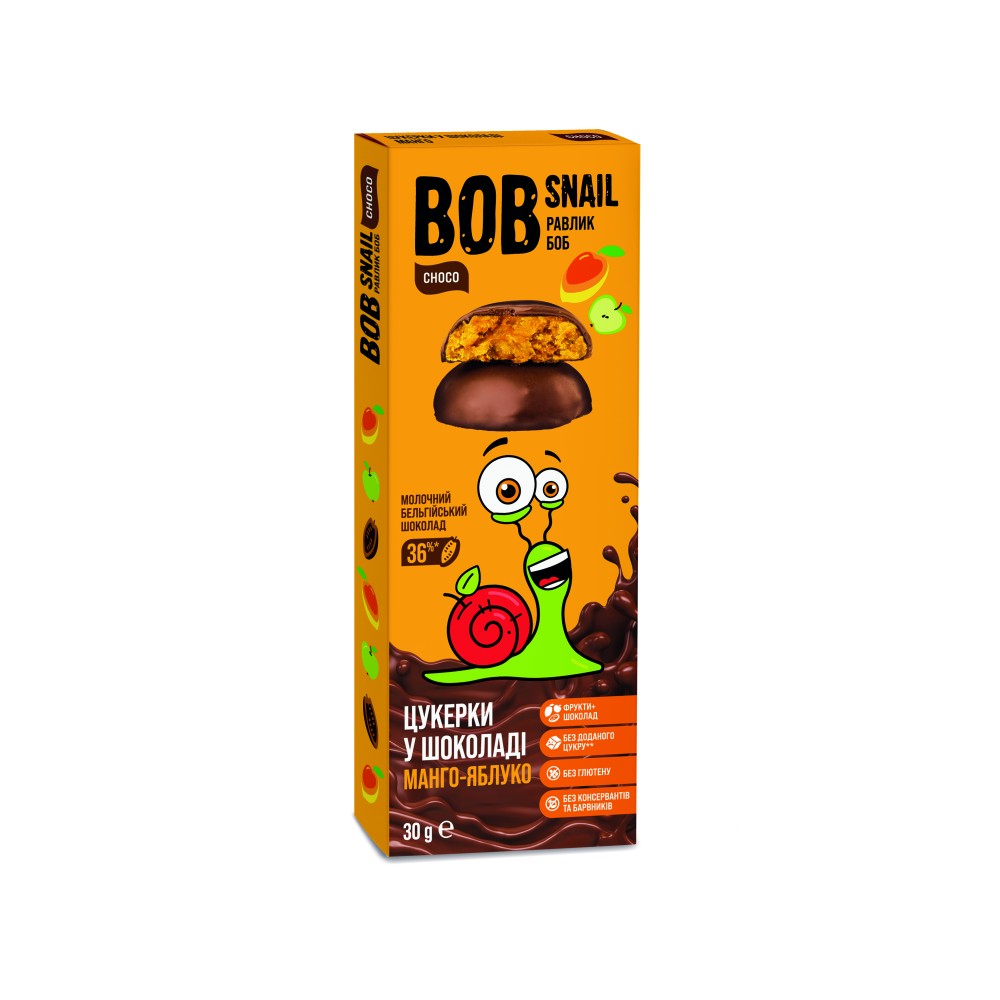 Натуральні цукерки в шоколаді Bob Snail 