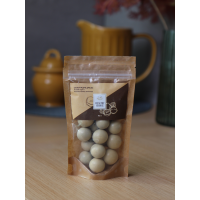 Vegan chocolate coated forest nut dragee in milk-white chocolate 90g