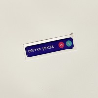 Объемная наклейка "Coffee dealer"